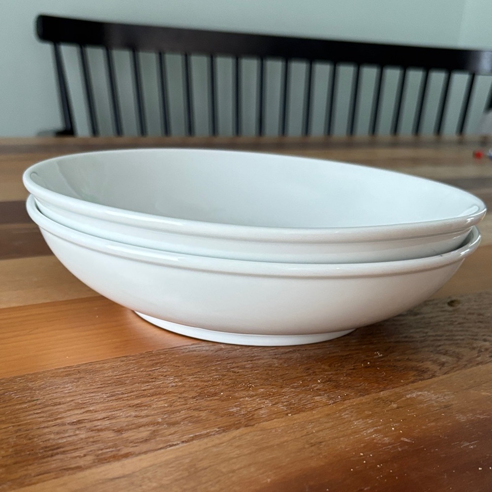 Set of White Ceramic Bowls